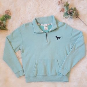 PINK-Quarter zip sweatshirt